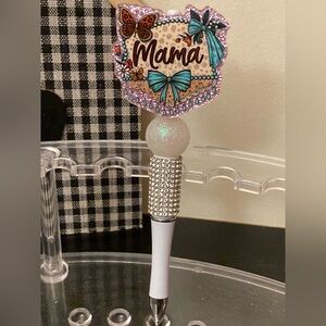 Butterfly Mama Pen with Rhinestones